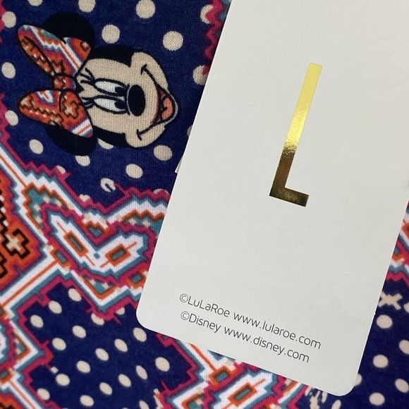 LuLaRoe Minnie Mouse Classic T Orange Blue Size L Women’s Top NWT - Picture 9 of 12